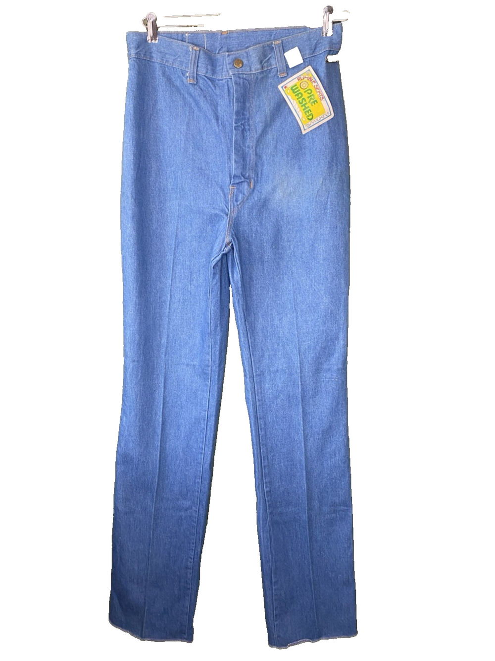 VINTAGE 70's Jeans Womens Denim Pants 28" Waist NWTF Rumble Seats Wilkins Retro